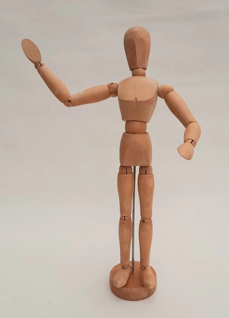Vintage 13"" Holz bewegliche menschliche Figur Modell Schaufensterpuppe Schaufensterpuppe für Künstler 3