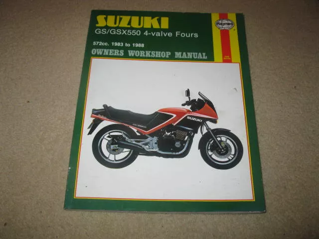 Haynes Motorcycle Owner's Workshop Manual Book - Suzuki GS GSX550 4-valve fours