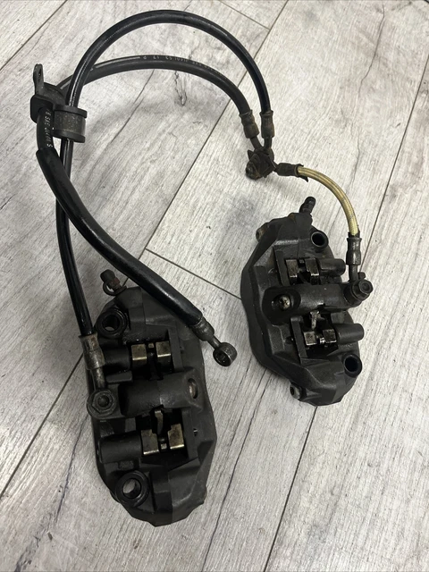 2006-2007 06 07 Suzuki Gsxr 600 750 1000 Complete Oem Front Brake Calipers Lines