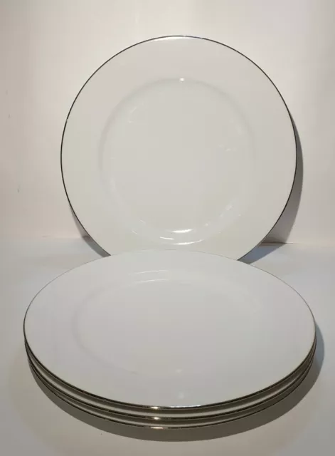 4x Royal Doulton 'Simply Platinum' Dinner Plates, 27.5 cm, VGC