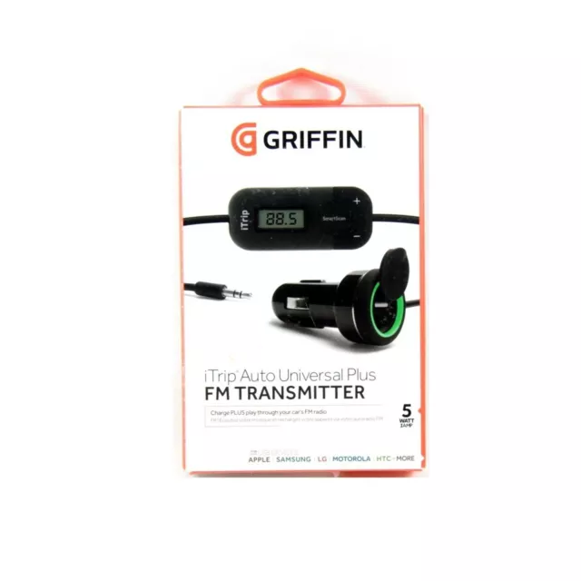 Griffin Fm Transmitter Itrip Universal Plus Aux Charger Black *New #3* Na22046 2