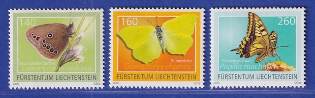 Liechtenstein 2010 Freimarken Schmetterlinge Zitronenfalter Mi.-Nr. 1557-59 **