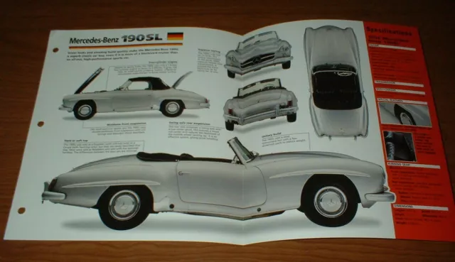 1956 Mercedes-Benz 190Sl Original Imp Brochure 55 56 57 58 59 60 61 62 63 190 Sl