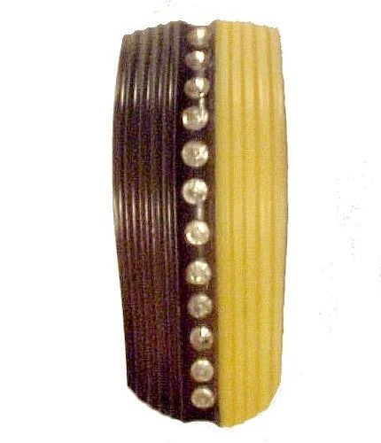 Celluloid Dress Clip Vintage 1920s Art Deco Rhinestone Ribbed Flapper Jewelry
