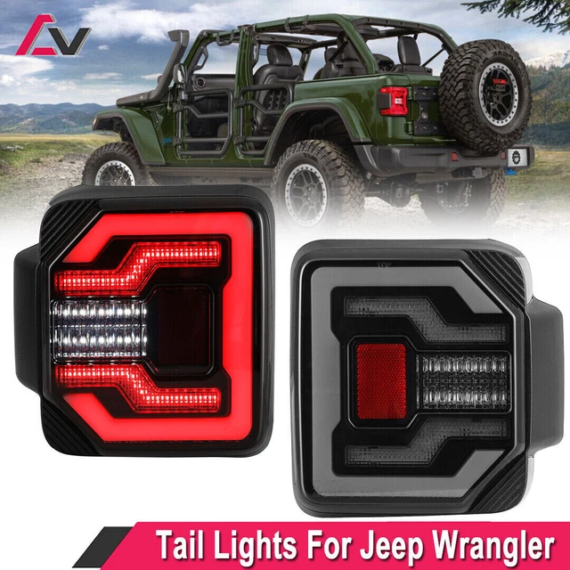 Sequential LED Tail Lights for 2018-2023 Jeep Wrangler JL JLU Brake Signal Lamps