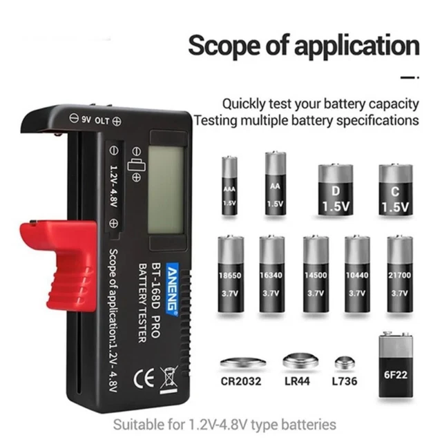 Voltage Meter Battery Capacity  Detector Battery Level Detector  Household