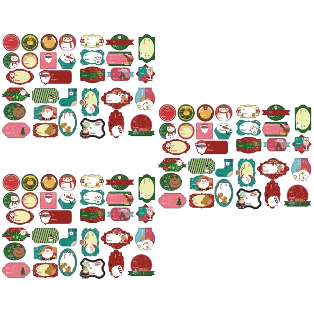 18 Sets Selbstklebende Weihnachten Geschenk Tags Chrismas Party Favor 6