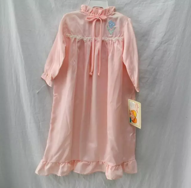 NEW Vtg 1970's Heircraft  by Freitag - Pink Sateen Nightgown GIRLS Size 2T