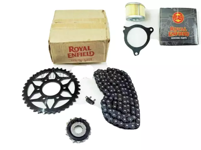 Kit catena e pignone con filtro olio adatto per Royal Enfield Himalayan 411cc