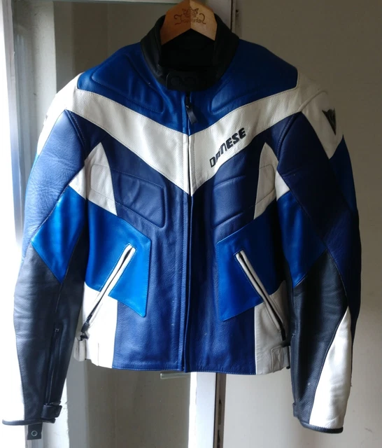 Giacca moto Dainese taglia 52 giacca moto blu bianco nero