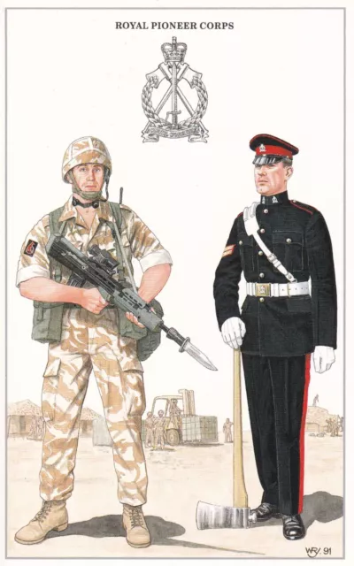 Postcard ~ British Army Series #76 ~ Royal Pioneer Corps ~ Geoff White