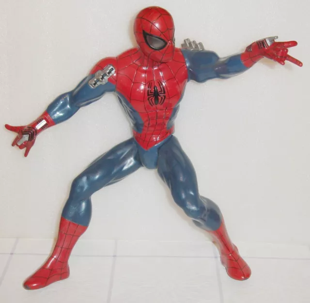 🔴Spider-Man Large Action Figure 14" Toy Light Up eyes+Sound VGC Big Chunky