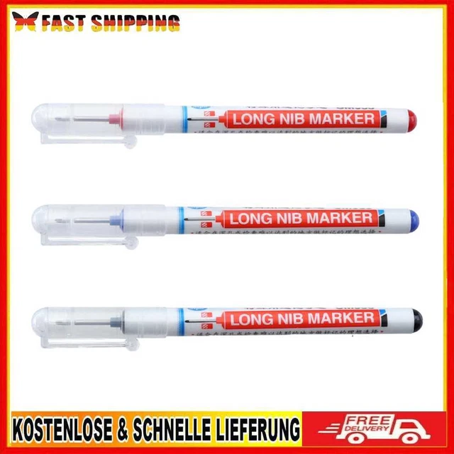 Multi-purpose Deep Hole Marker Pens Bathroom Woodworking Long Head Markers