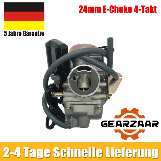 Vergaser 24mm komplett mit E-Choke China 4-Takt Roller GY6 125ccm REX