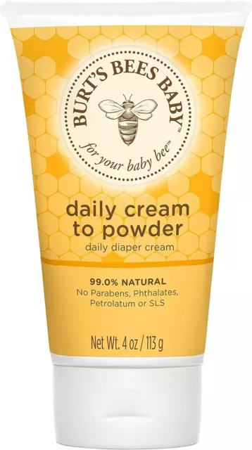 Burts Bees Baby Daily Cream to Powder Talc-Free Diaper Rash Cream 4Oz