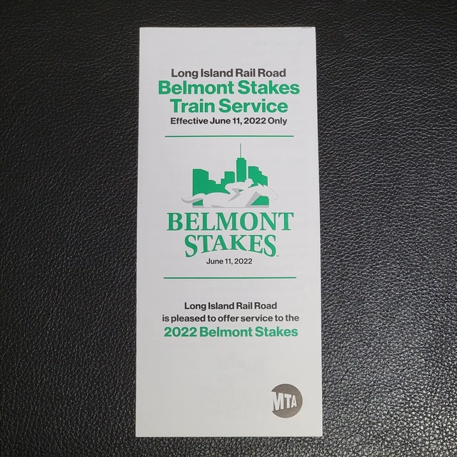 MTA Long Island Rail Road LIRR Belmont Stakes Train Service Brochure 06/11/2022