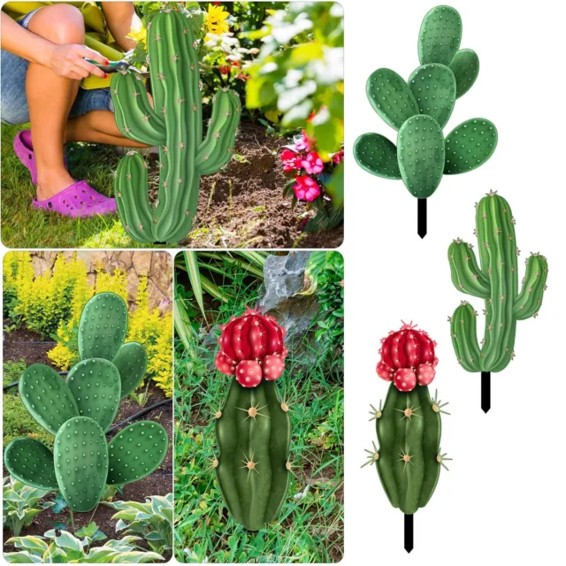 Cactus Acrylic Outdoor Garden Yard Stake Decorative Marker 1PC