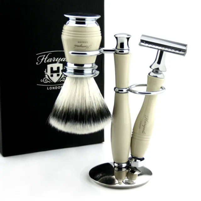 Shaving Set - Traditional Wet Double Edges Safety Razor & Synthetic Badger Brush