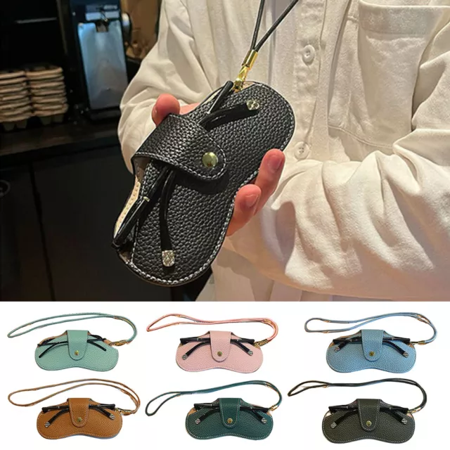 Custodia per occhiali in pelle Pu borsa portaoggetti per occhiali da sole portatile.