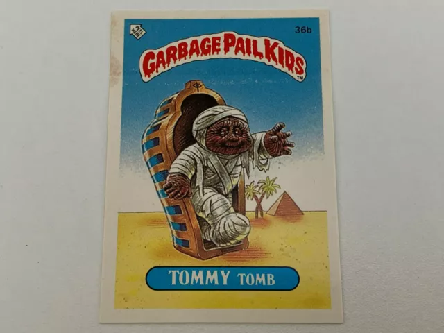 1985 UK Garbage Pail Kids 1st Series Card : 36b TOMMY Tomb