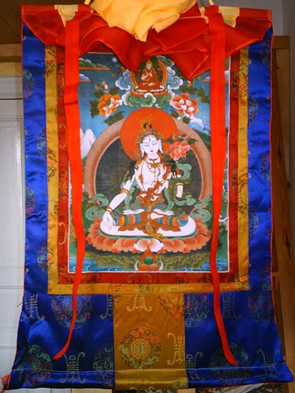 Thangka Weiße Tara - Sitatara Tibet Dolma - Dölma blanc