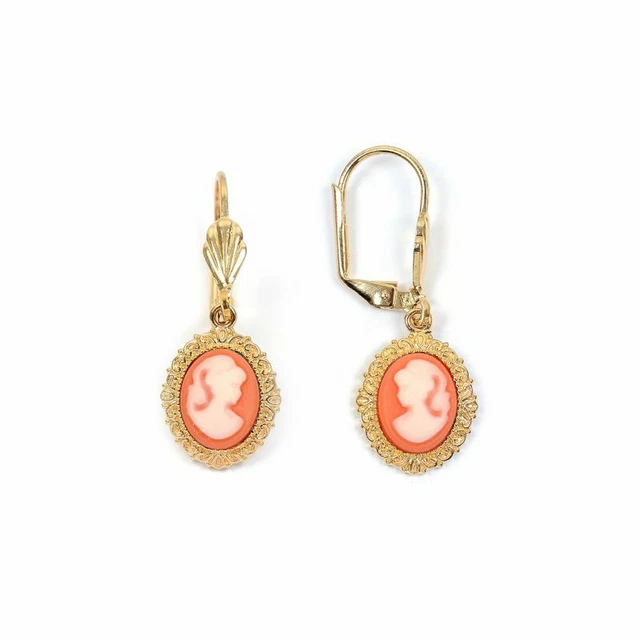 Boucles D'oreilles Pendantes Chaîne Avec Perles En Résine - Plaqué Or 18 Carats, Style Bohème