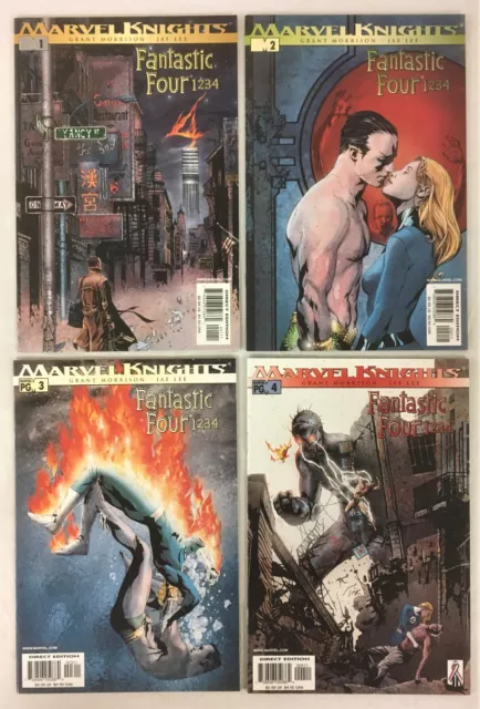 Fantastic Four 1234 Complete #1 2 3 4 Marvel Knights 2001 G. Morrison, J. Lee NM