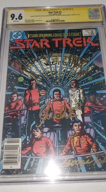 4x Signed Star Trek #1 CGC SS 9.6 ( NM+ ) by Shatner  Koenig Nichols and Takei