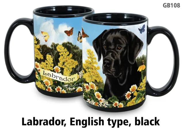 Garden Party Mug - Black English Labrador Retriever