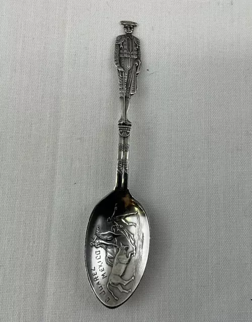 Sterling Silver Souvenir Spoon Bullfighter Matador Sword Juarez Mexico