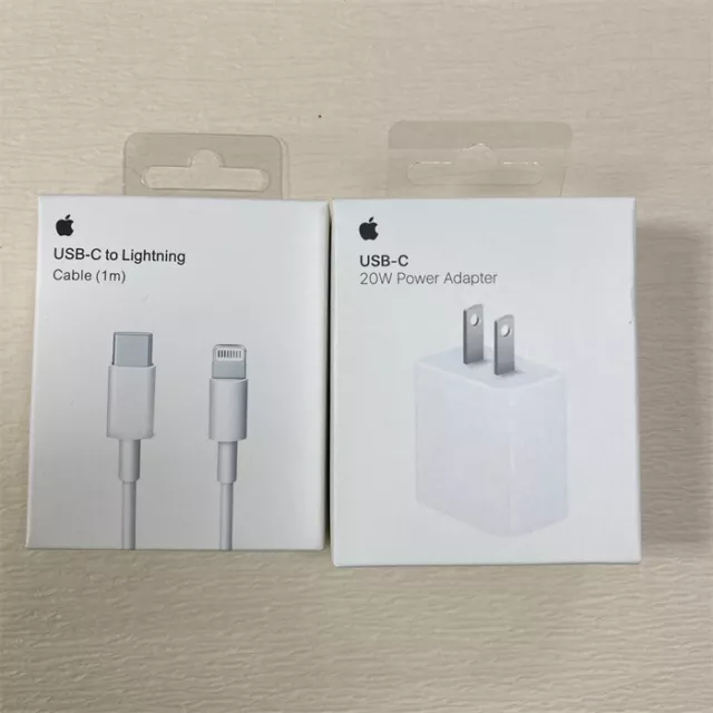 OEM Original Genuine Apple iPhone Lightning Charger Cable 3ft 20W Power Adapter