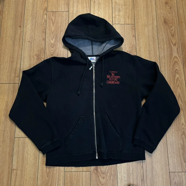 VINTAGE DISNEY TIM Burtons The Nightmare Before Christmas ZipUp Hoodie