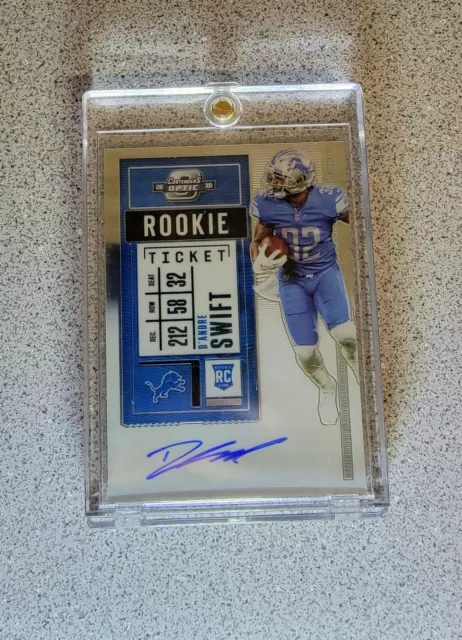 D'ANDRE SWIFT Silver 2020 Contenders Optic #115 Rookie Ticket Auto RC SP 🔥📈