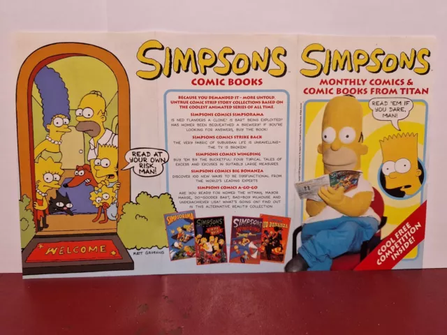 The Simpsons Monthly Comics & Comic Books From Titan - Leaflet / Flyer #W831