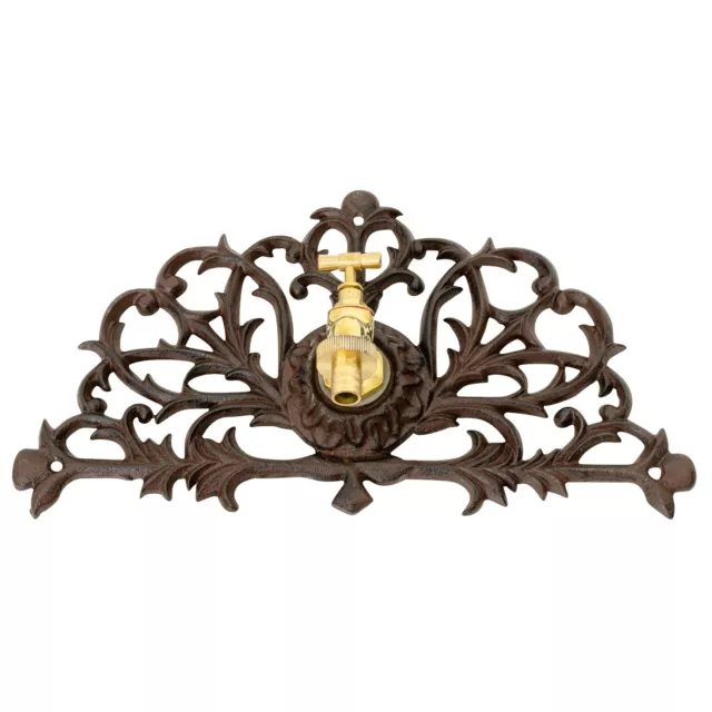 Water connection ornamental rosette iron faucet garden antique style fountain e