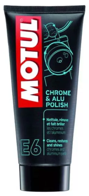 MOTUL E6 Chrome & Alu Polish 100ml Politur Chrom Polierpaste Elsterglanz silber