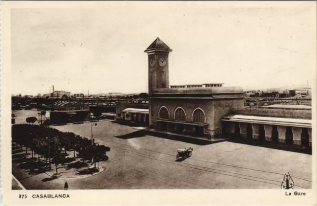 CPA AK MAROC CASABLANCA - la gare (117896)