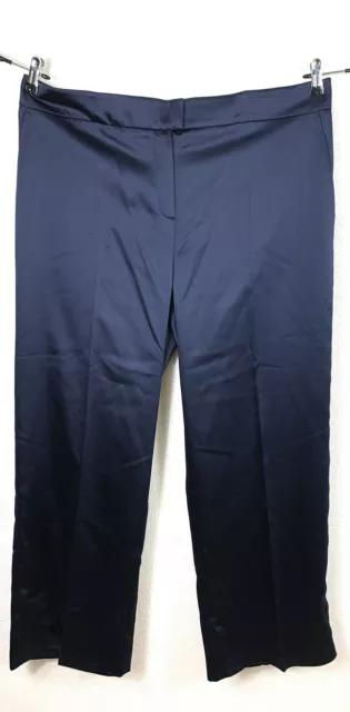 Hochwertige Marlenehose der Marke "Weise" dunkelblau aus Satin Übergröße 48-52