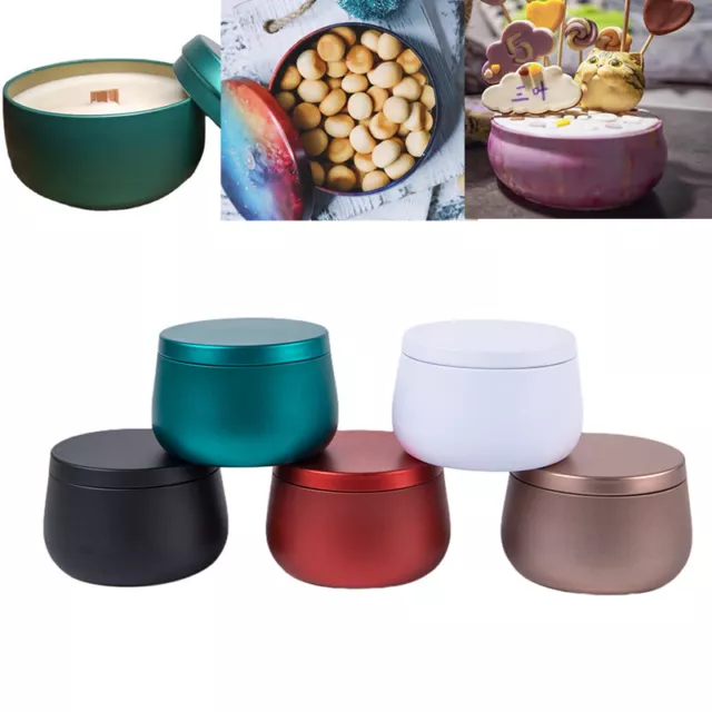 Scatola contenitore candele in metallo 8 oz per candele per candele fai da te suppl'H7