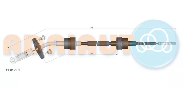 Seilzug Kupplungsbetätigung Adriauto für 11.0122.1