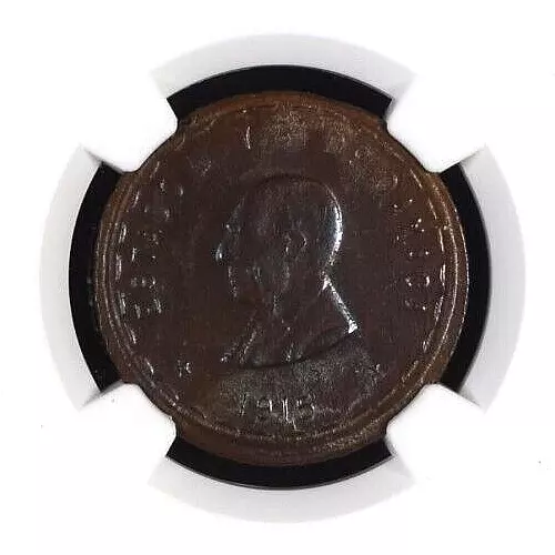 1915 Mexico-Revolutionary OAXACA 20 Centavos Cooper Coin 6th Bust NGC MS-62 BN 3