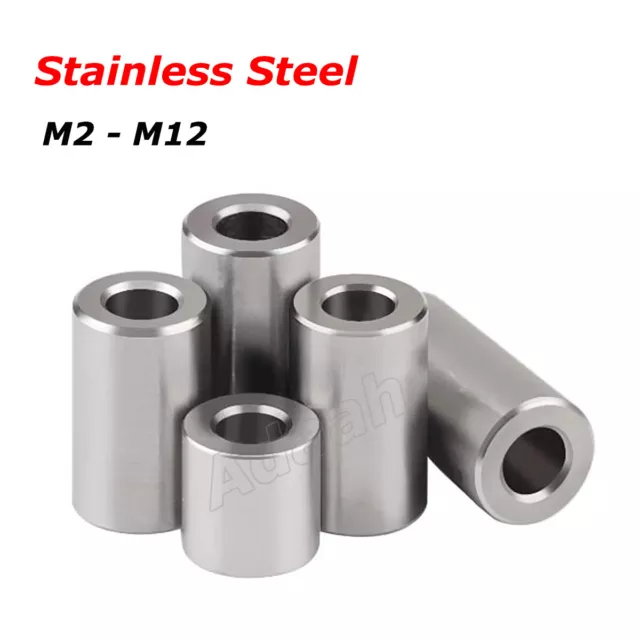 M2 - M12 Stainless Steel Spacers Standoff Round Unthreaded Bushing Sleeve Washer