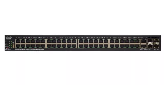 NEW Cisco SF550X-48P-K9 48-Port 10/100 PoE Layer 3 Managed Stackable Switch