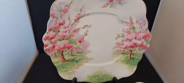 Royal Albert . Blossom Time . Trio of Cup Saucer and Side Plate  Plus Cake Plate 2