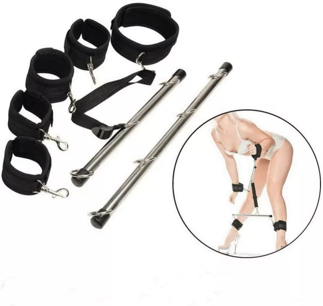 manette bondage doppia barra costrittivo sadomaso collare cavigliere polsini sex