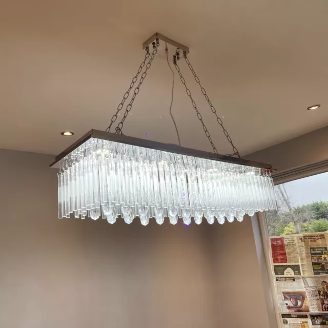 Chandelier Dinning Light Genuine K9 Crystal LED Dimmable+3 Colours+Remote Ctrl