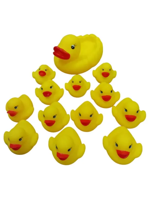 Bath Toys Rubber Ducks For Baby Kids Shower Fun Water Toy Duck Family Colourful