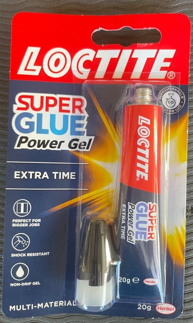 Loctite Super Colla Power Gel Tempo Extra 20g Perfetto per Lavori Più Grandi