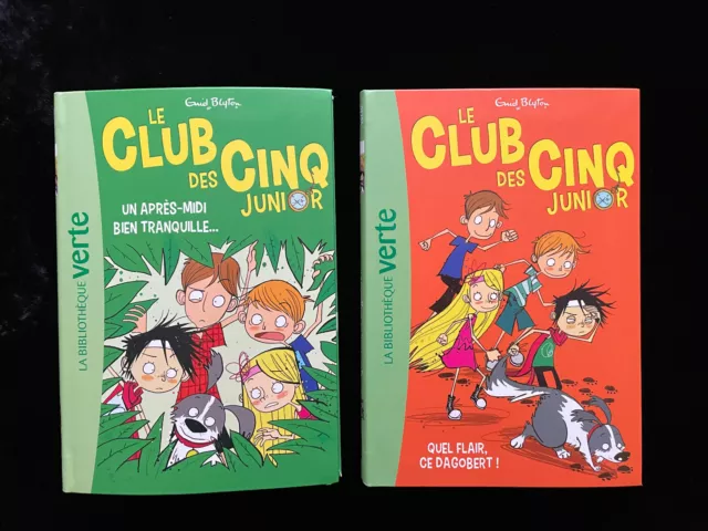 # lot 2 livres - LE CLUB DES CINQ JUNIOR - Enid Blyton - Bibliothèque Verte