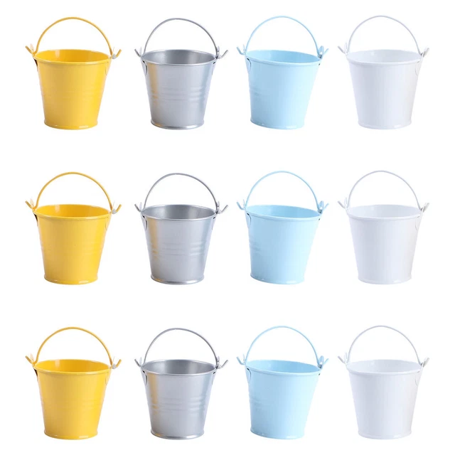 12pcs Balkon Hängen Blumentöpfe Dekorative Metall Garten Töpfe Inhaber